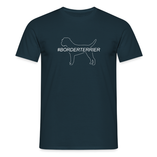 Border Terrier - Hashtag | Männer T-Shirt - Navy
