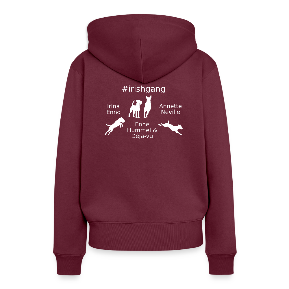 Frauen Premium Hoodie - #IRISHGANG - Burgunderrot