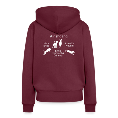 Frauen Premium Hoodie - #IRISHGANG - Burgunderrot