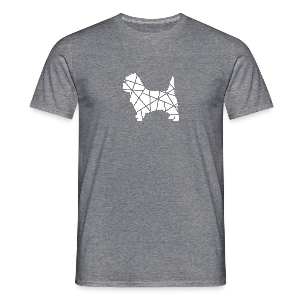 Cairn Terrier geometrisch | Männer T-Shirt - Graphit meliert