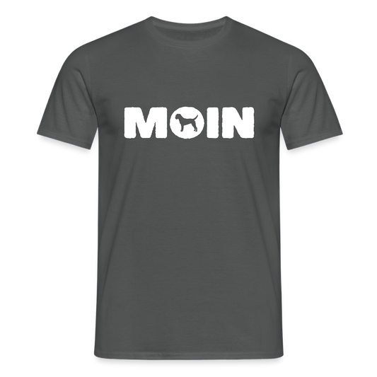 Border Terrier - Moin | Männer T-Shirt - Anthrazit