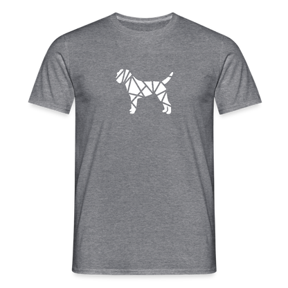 Border Terrier geometrisch | Männer T-Shirt - Graphit meliert