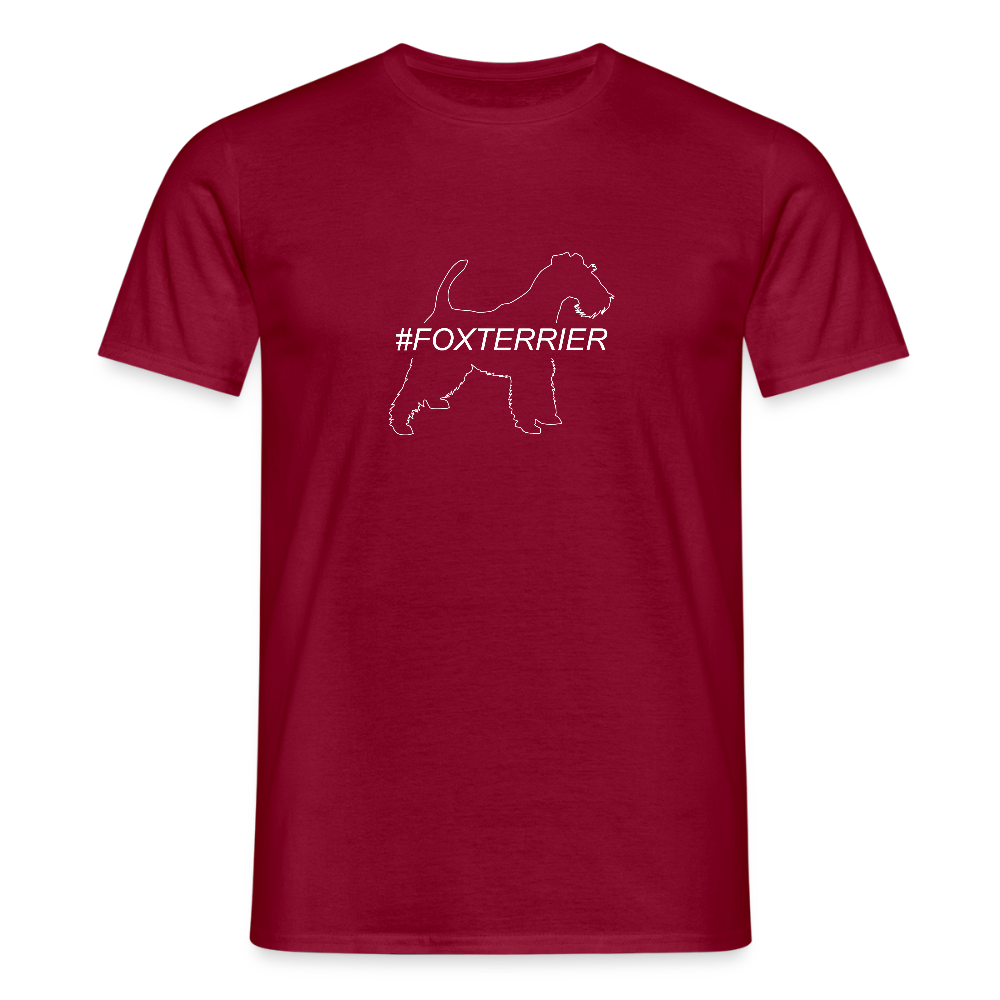Foxterrier - Hashtag | Männer T-Shirt - Ziegelrot
