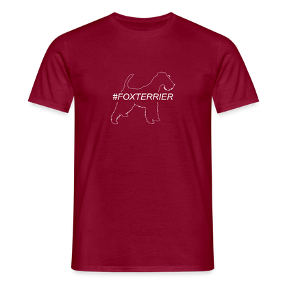 Foxterrier - Hashtag | Männer T-Shirt - Ziegelrot