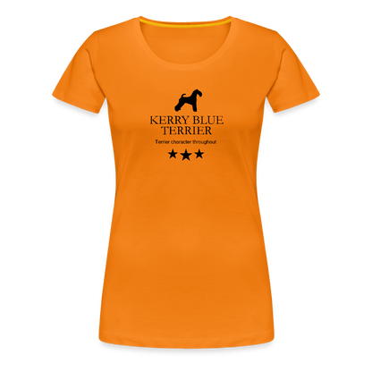 Women’s Premium T-Shirt - Kerry Blue Terrier - Terrier character throughout... - Orange