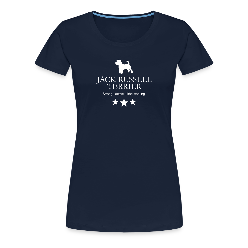 Women’s Premium T-Shirt - Jack Russell Terrier - Strong, active, lithe working... - Navy