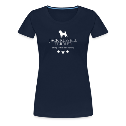 Women’s Premium T-Shirt - Jack Russell Terrier - Strong, active, lithe working... - Navy