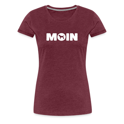 Women’s Premium T-Shirt - Border Terrier - Moin - Bordeauxrot meliert