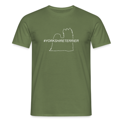 Yorkshire Terrier - Hashtag | Männer T-Shirt - Militärgrün