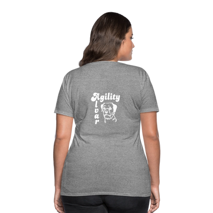 Border Terrier Agility | Women’s Premium T-Shirt - Grau meliert