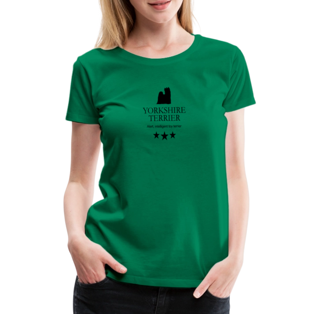 Women’s Premium T-Shirt - Yorkshire Terrier - Alert, intelligent toy terrier... - Kelly Green