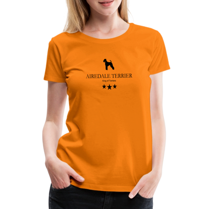 Women’s Premium T-Shirt - Airedale Terrier - King of terriers... - Orange