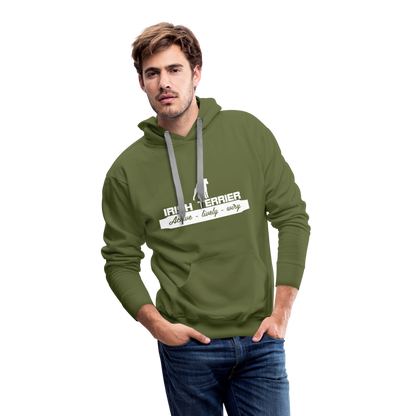 Irish Terrier - Active, lively, wiry... | Men’s Premium Hoodie - Olivgrün