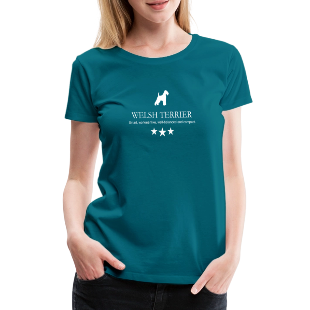 Women’s Premium T-Shirt - Welsh Terrier - Smart, workmanlike, well-balanced and compact... - Divablau