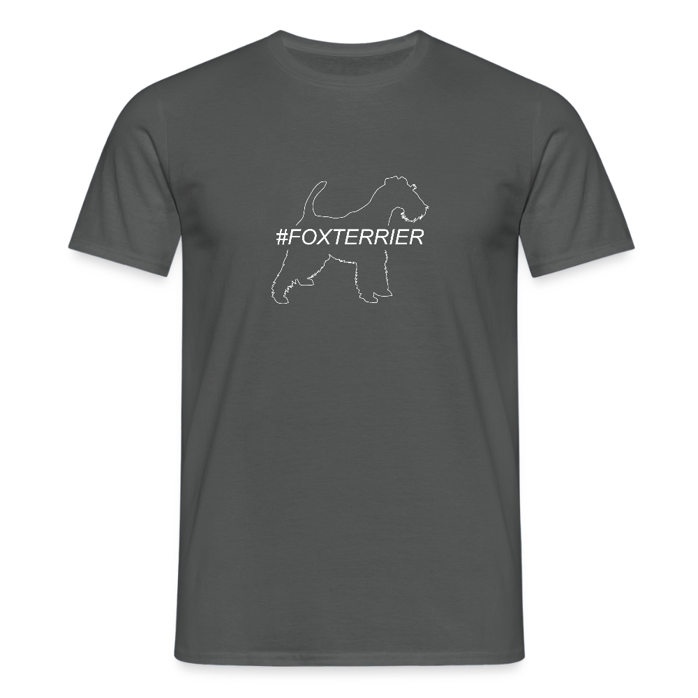 Foxterrier - Hashtag | Männer T-Shirt - Anthrazit