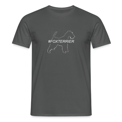 Foxterrier - Hashtag | Männer T-Shirt - Anthrazit