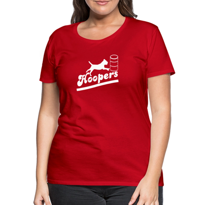 Women’s Premium T-Shirt - Hoopers mit Border Terrier - Rot
