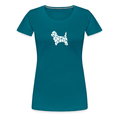 Women’s Premium T-Shirt - Cairn Terrier geometrisch - Divablau