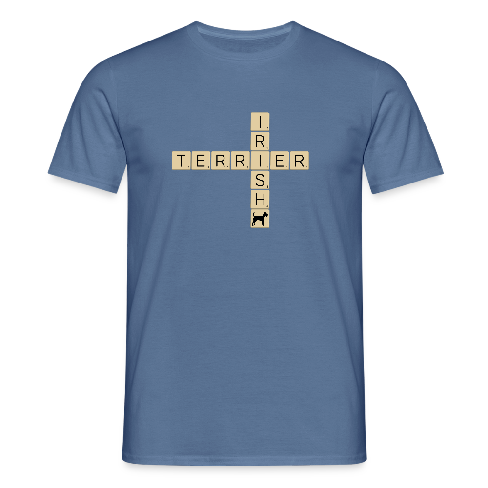 Irish Terrier - Scrabble | Männer T-Shirt - Taubenblau 