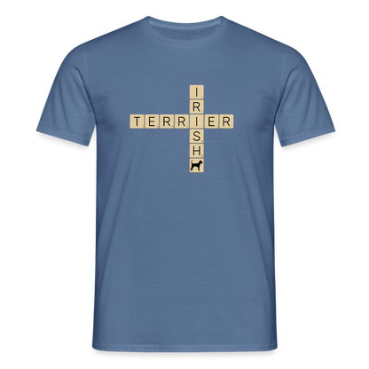 Irish Terrier - Scrabble | Männer T-Shirt - Taubenblau 