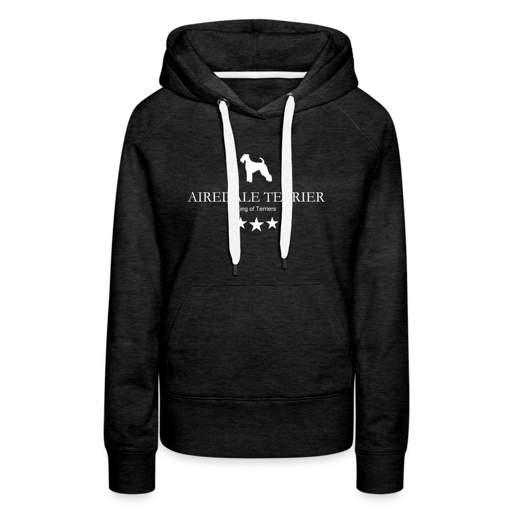 Frauen Premium Hoodie - Airedale Terrier - King of terriers... - Anthrazit