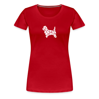 Women’s Premium T-Shirt - Cairn Terrier geometrisch - Rot