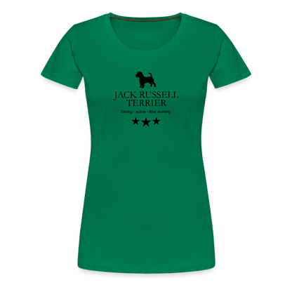 Women’s Premium T-Shirt - Jack Russell Terrier - Strong, active, lithe working... - Kelly Green