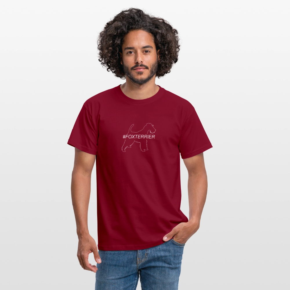 Foxterrier - Hashtag | Männer T-Shirt - Ziegelrot