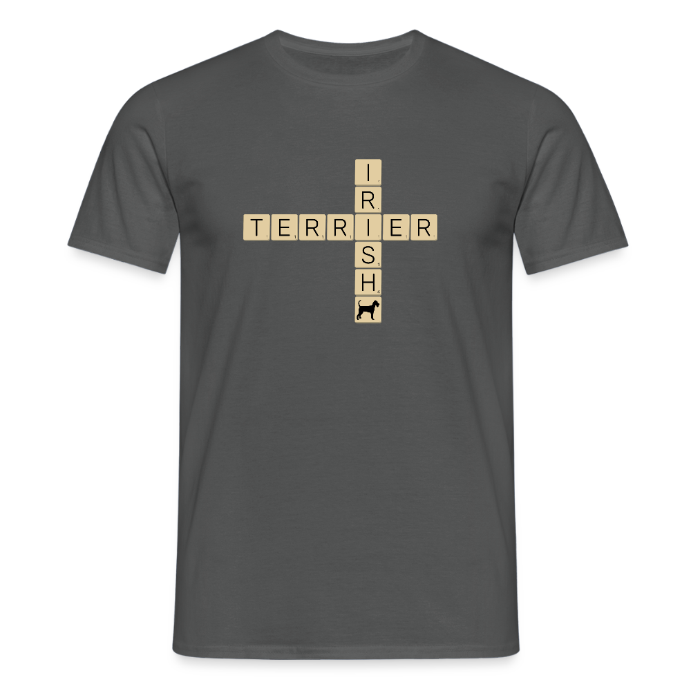 Irish Terrier - Scrabble | Männer T-Shirt - Anthrazit