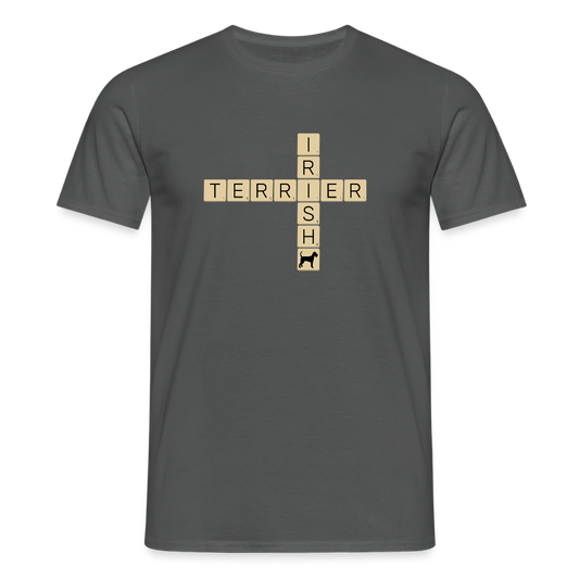 Irish Terrier - Scrabble | Männer T-Shirt - Anthrazit
