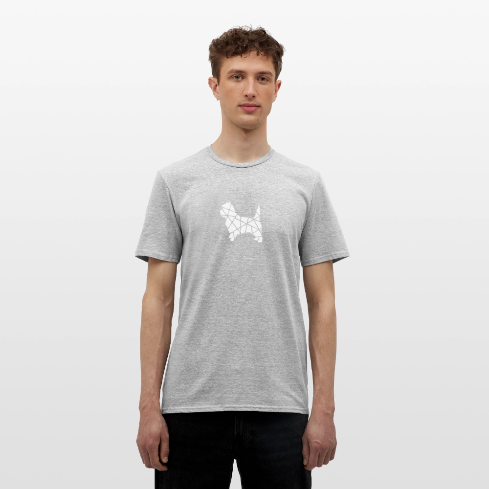 Cairn Terrier geometrisch | Männer T-Shirt - Grau meliert