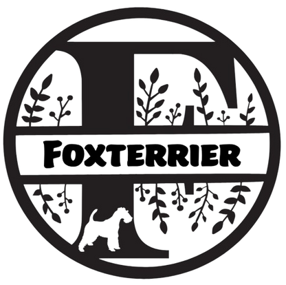 Schiefer-Untersetzer mit Terrier-Monogramm