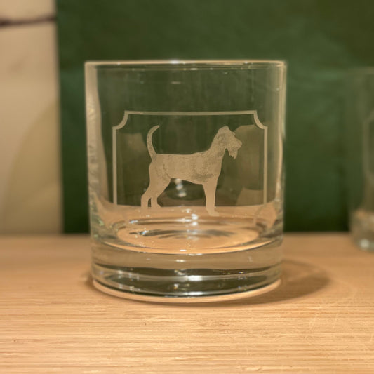 Whisky-Glas groß mit Terrier-Silhouette