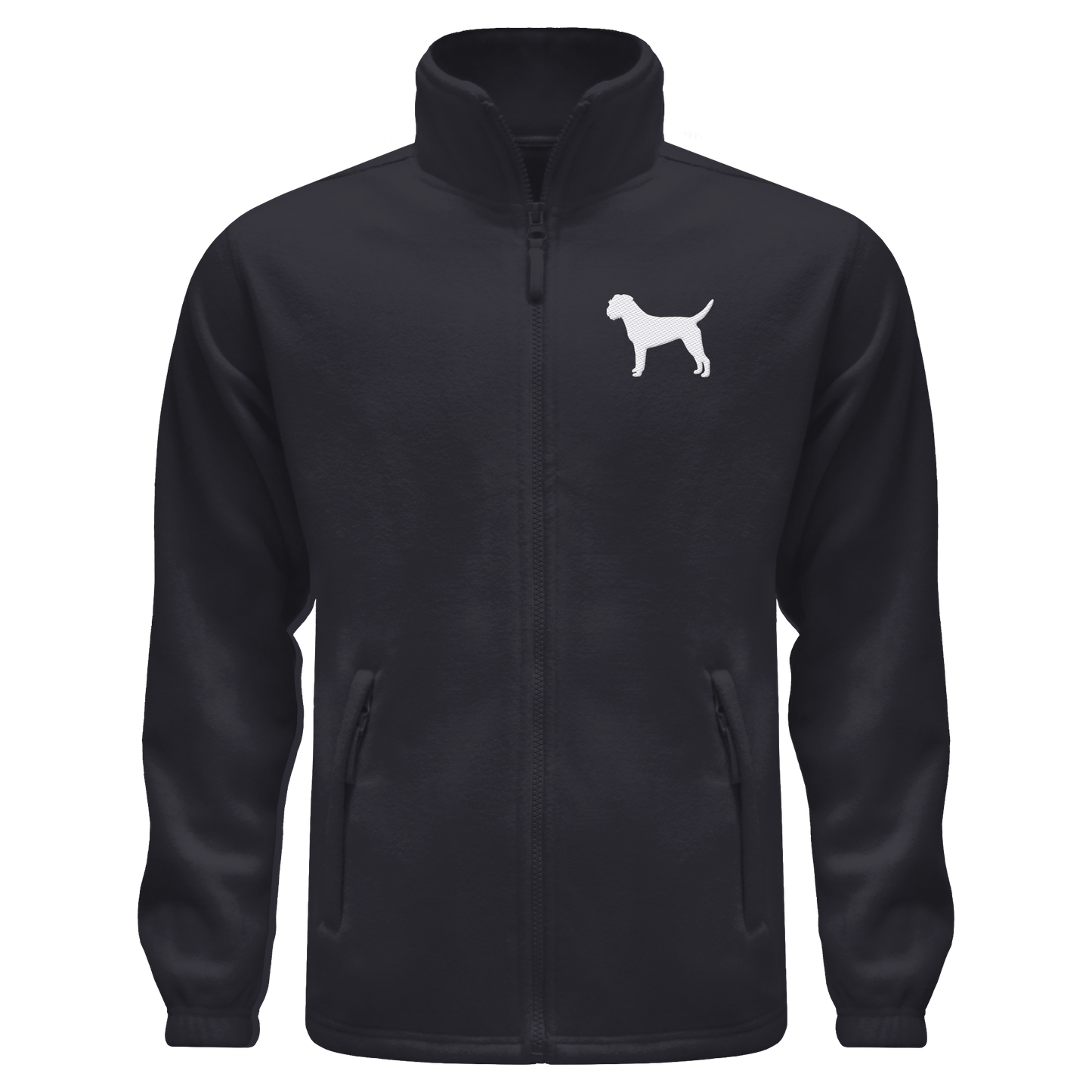 Border Terrier-Silhouette - Fleece Jacket