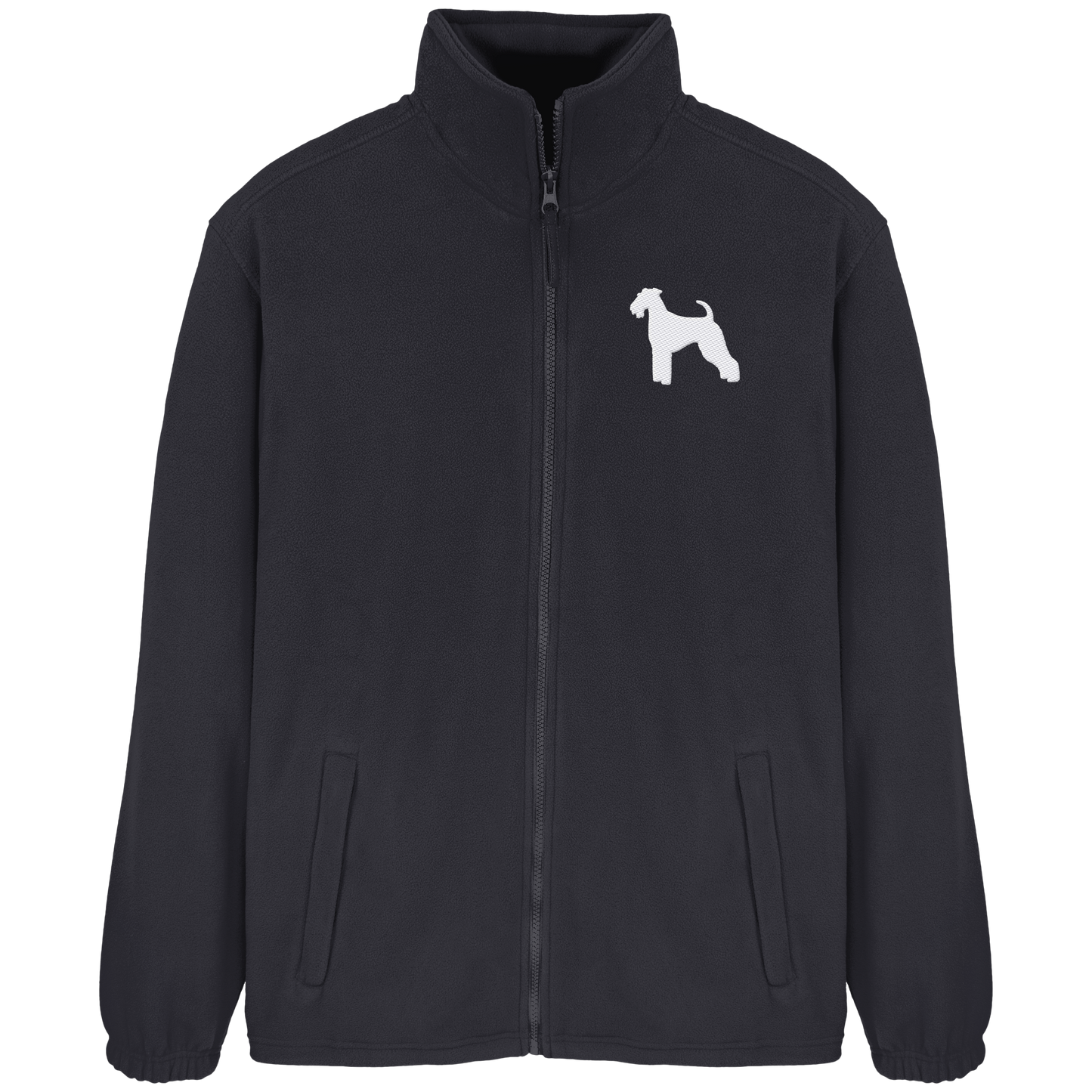 Airedale Terrier-Silhouette - Fleece Jacket
