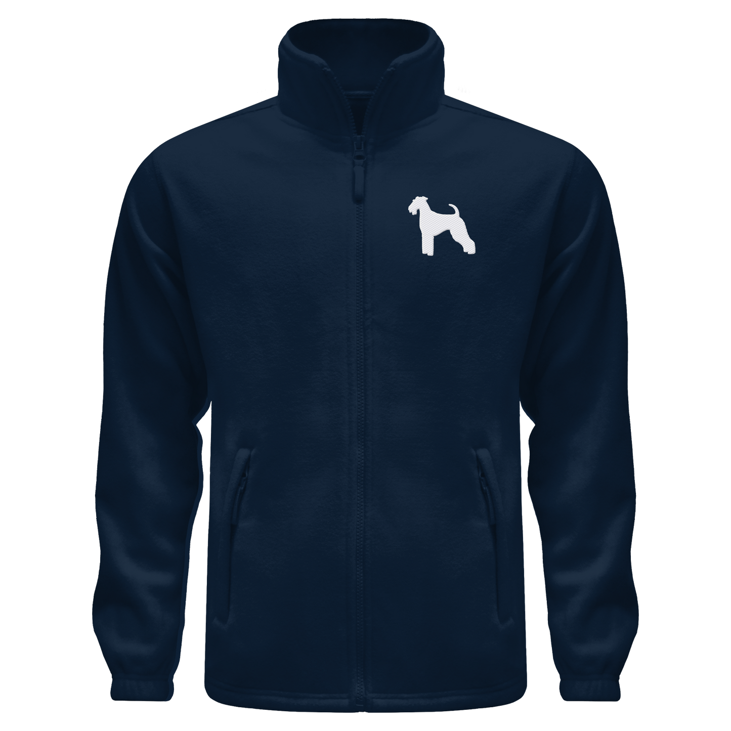 Airedale Terrier-Silhouette - Fleece Jacket