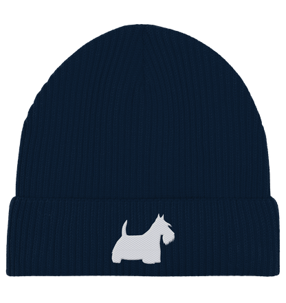 Scottish Terrier-Silhouette - Organic Fisherman Beanie