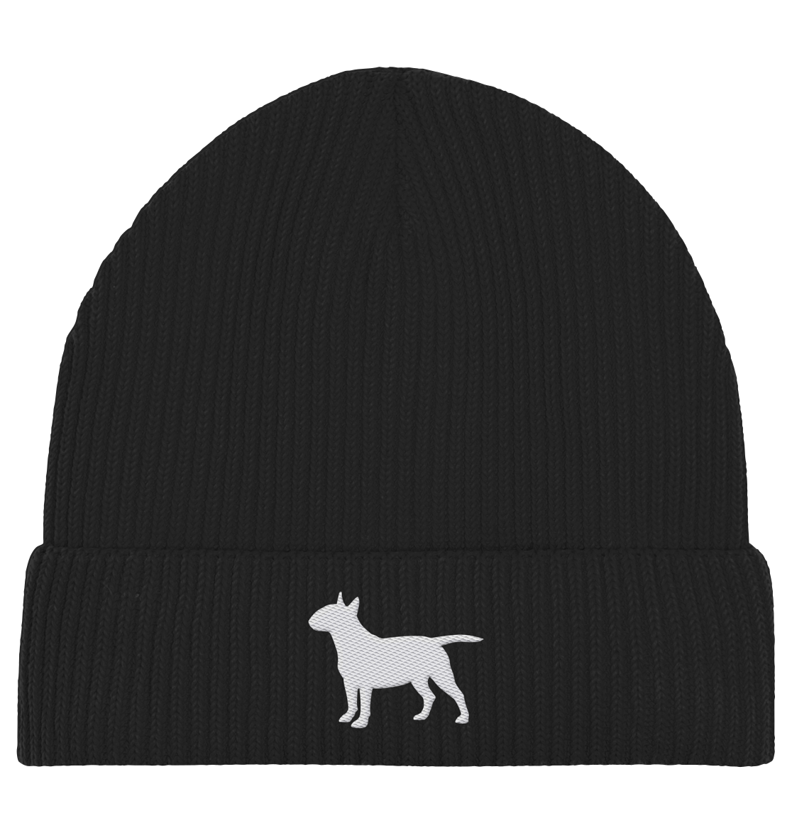 Bull Terrier-Silhouette - Organic Fisherman Beanie