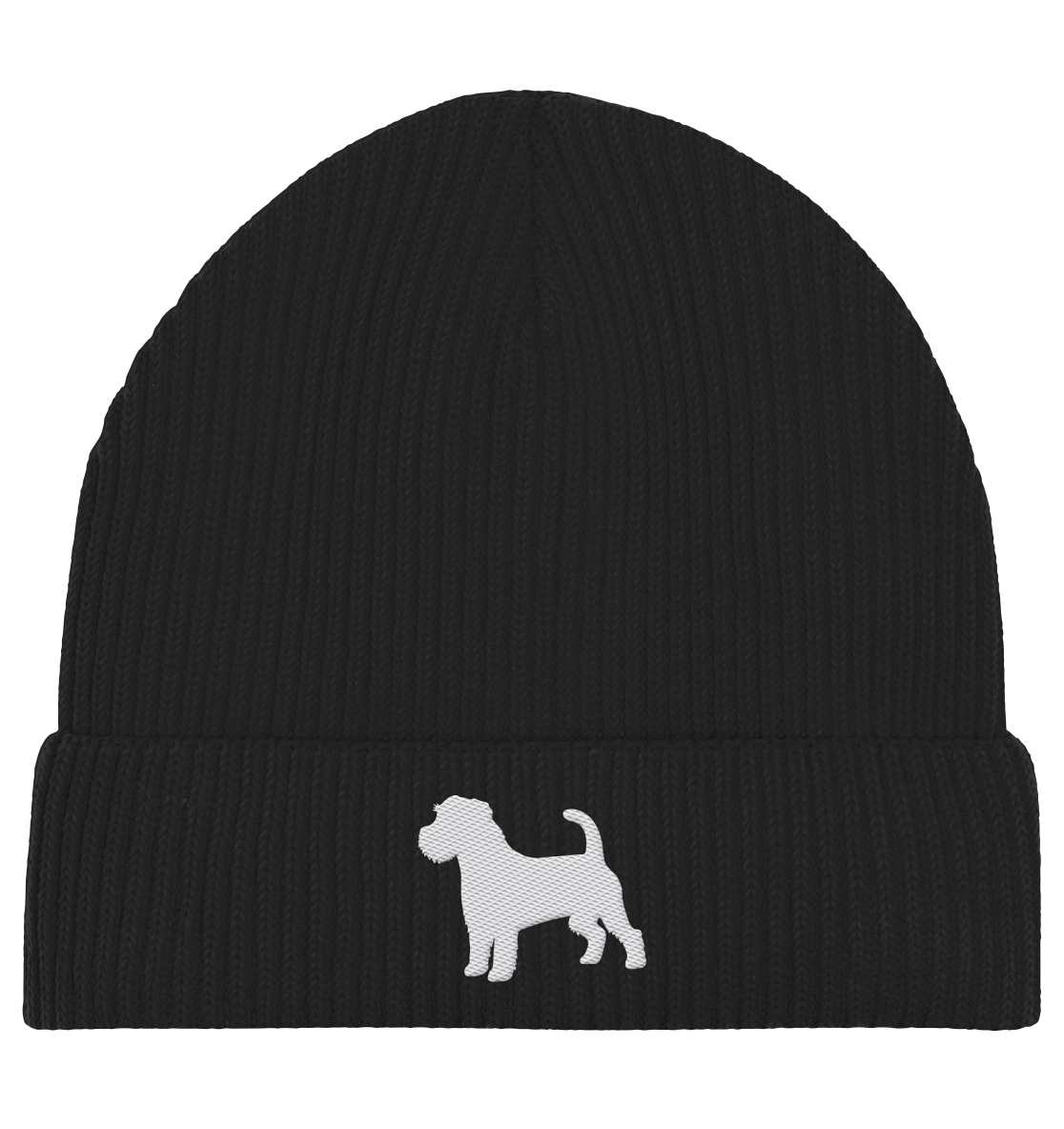 Jack Russell Terrier-Silhouette - Organic Fisherman Beanie