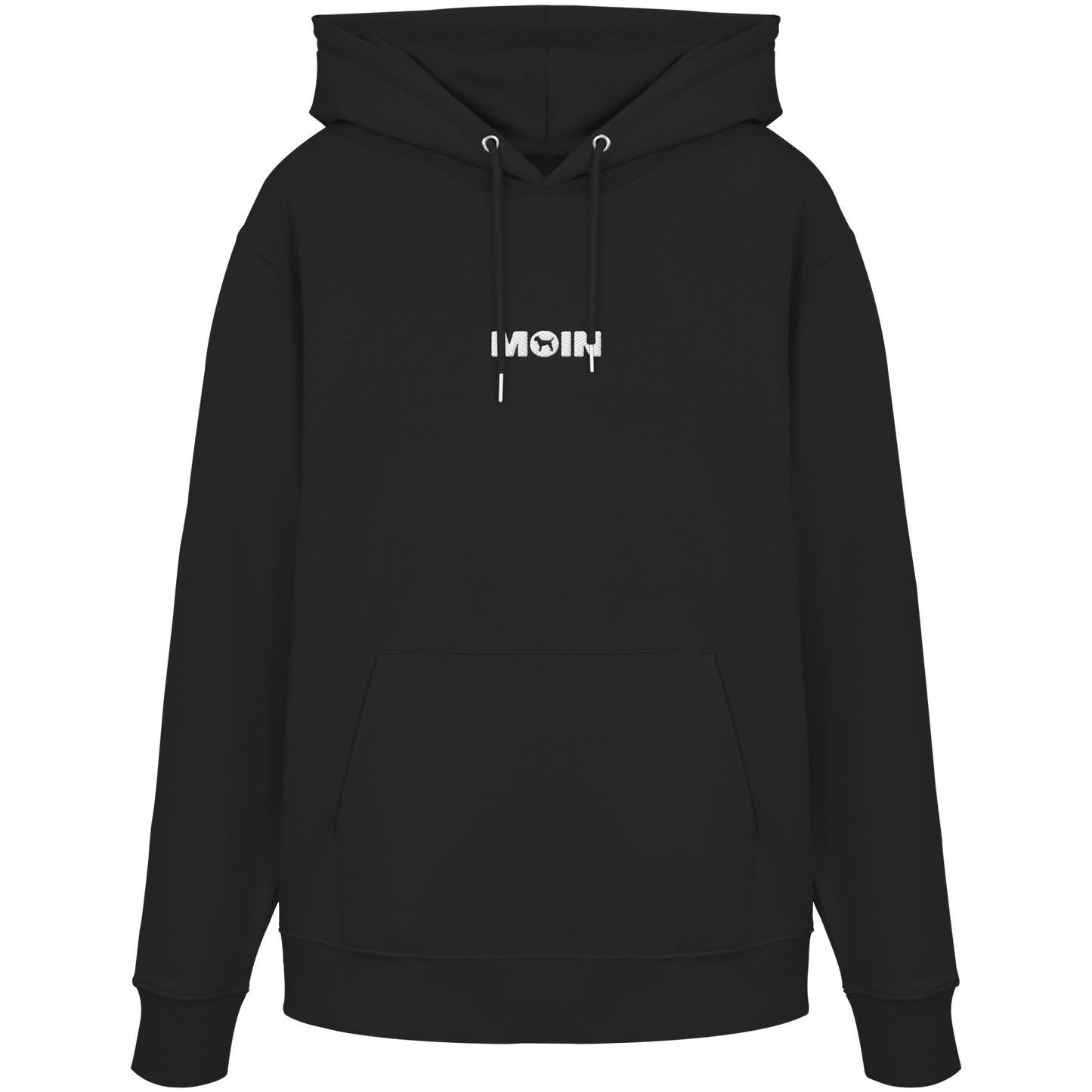 Moin mit Border Terrier gestickt - Organic Hoodie