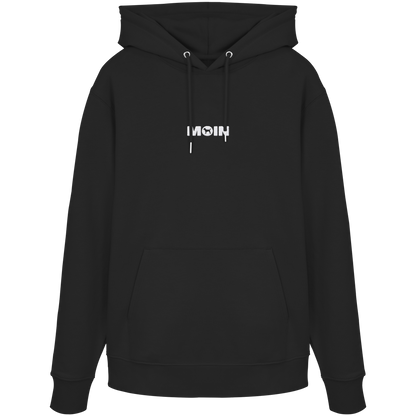Moin mit Border Terrier gestickt - Organic Hoodie