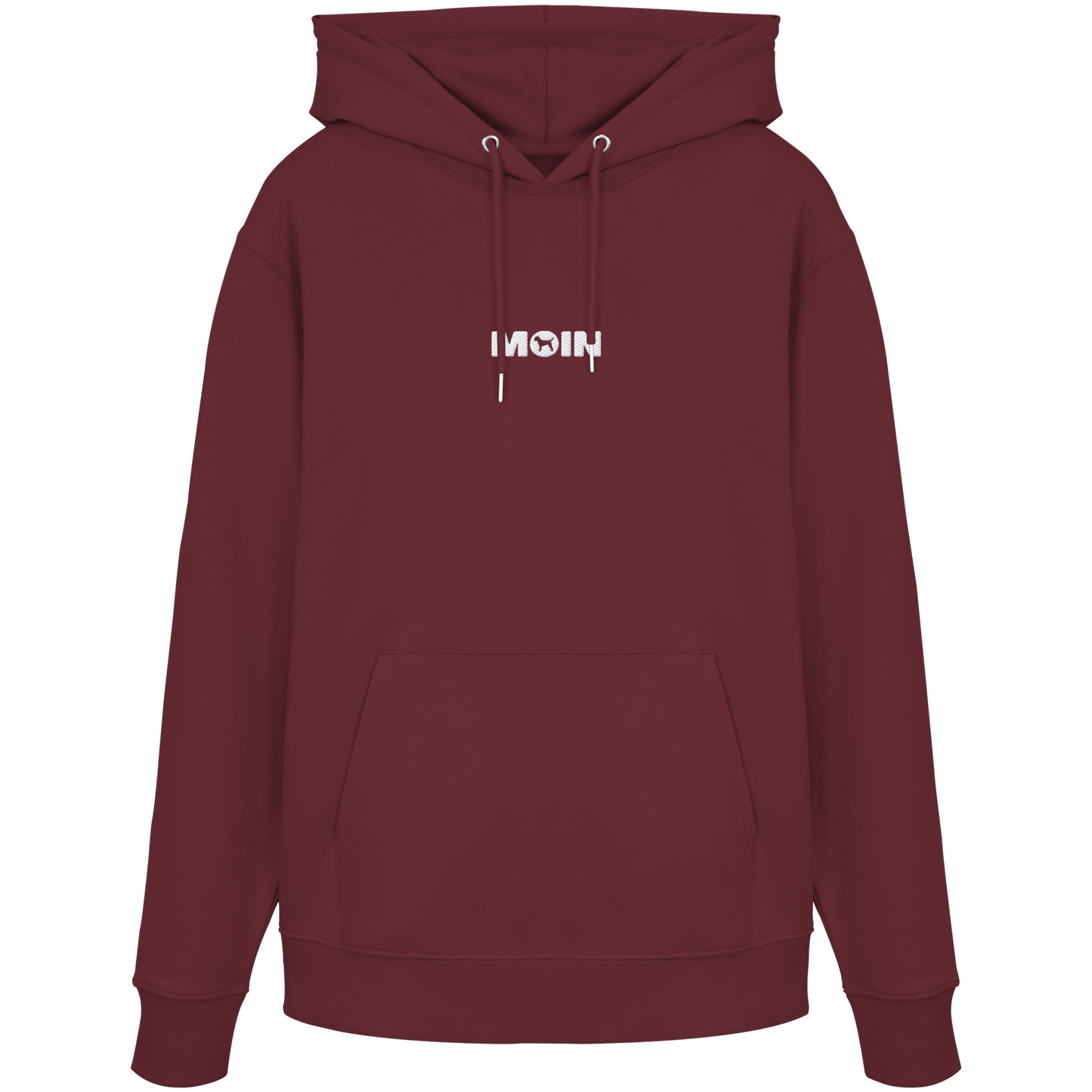 Moin mit Border Terrier gestickt - Organic Hoodie