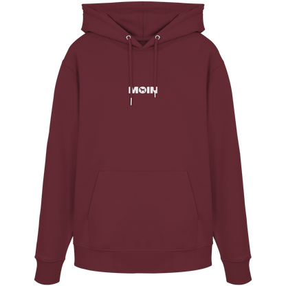 Moin mit Border Terrier gestickt - Organic Hoodie