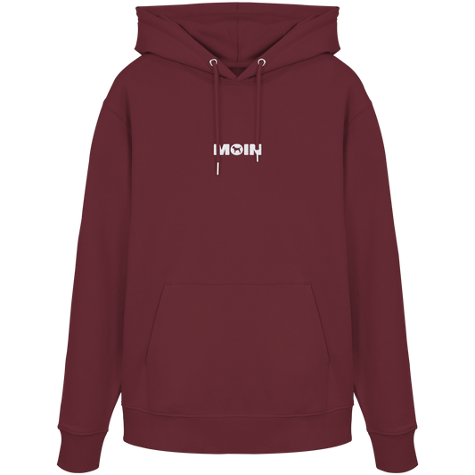 Moin mit Border Terrier gestickt - Organic Hoodie