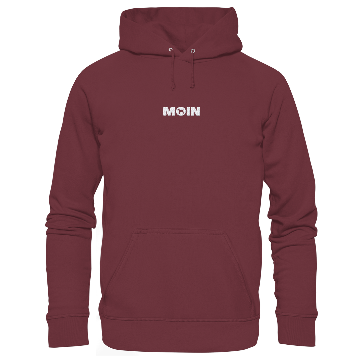 Moin mit Border Terrier gestickt - Organic Hoodie