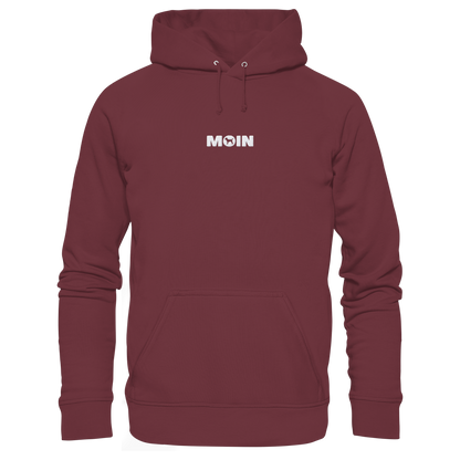Moin mit Border Terrier gestickt - Organic Hoodie