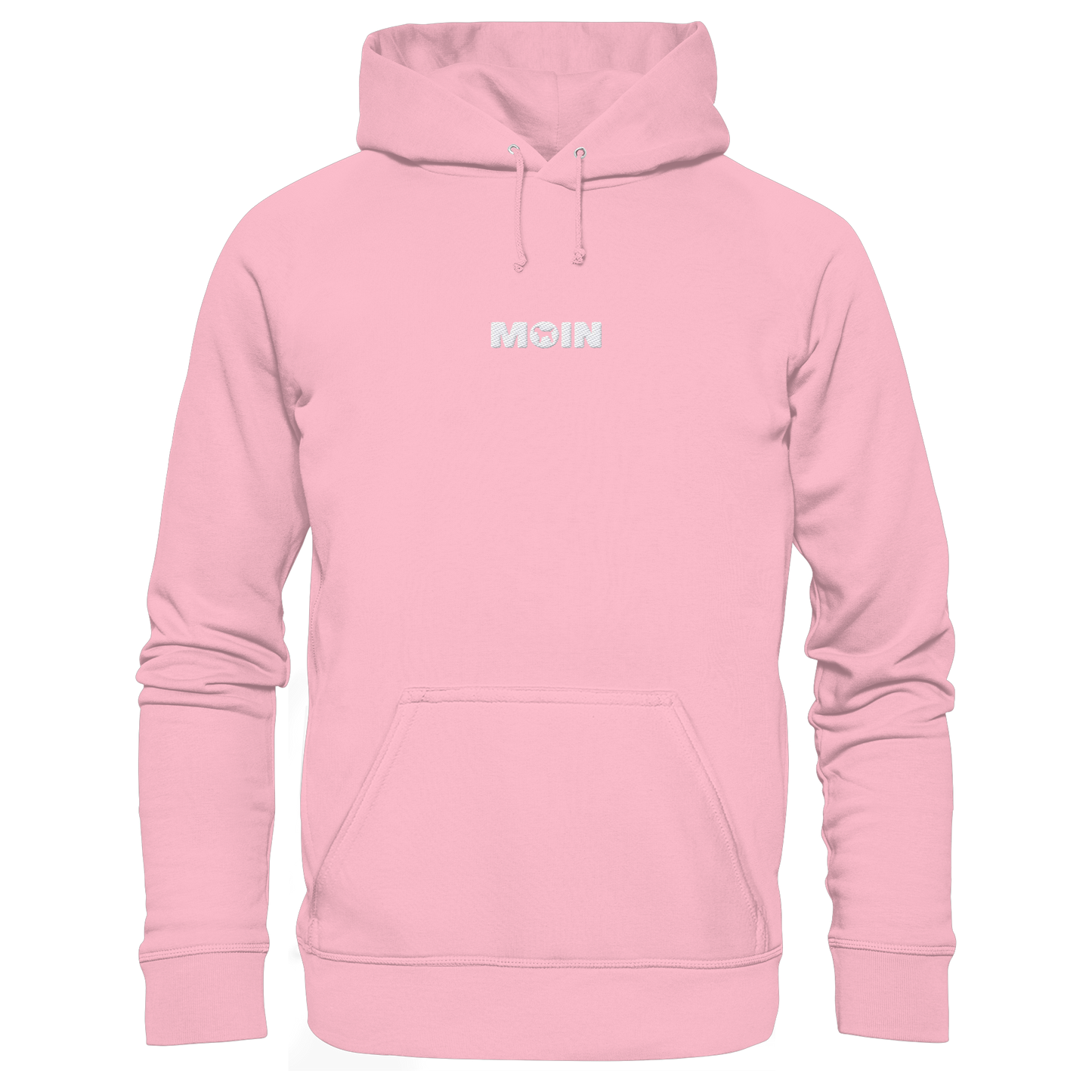 Moin mit Border Terrier gestickt - Organic Hoodie