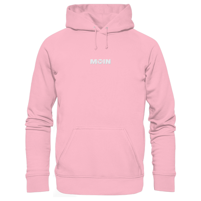 Moin mit Border Terrier gestickt - Organic Hoodie