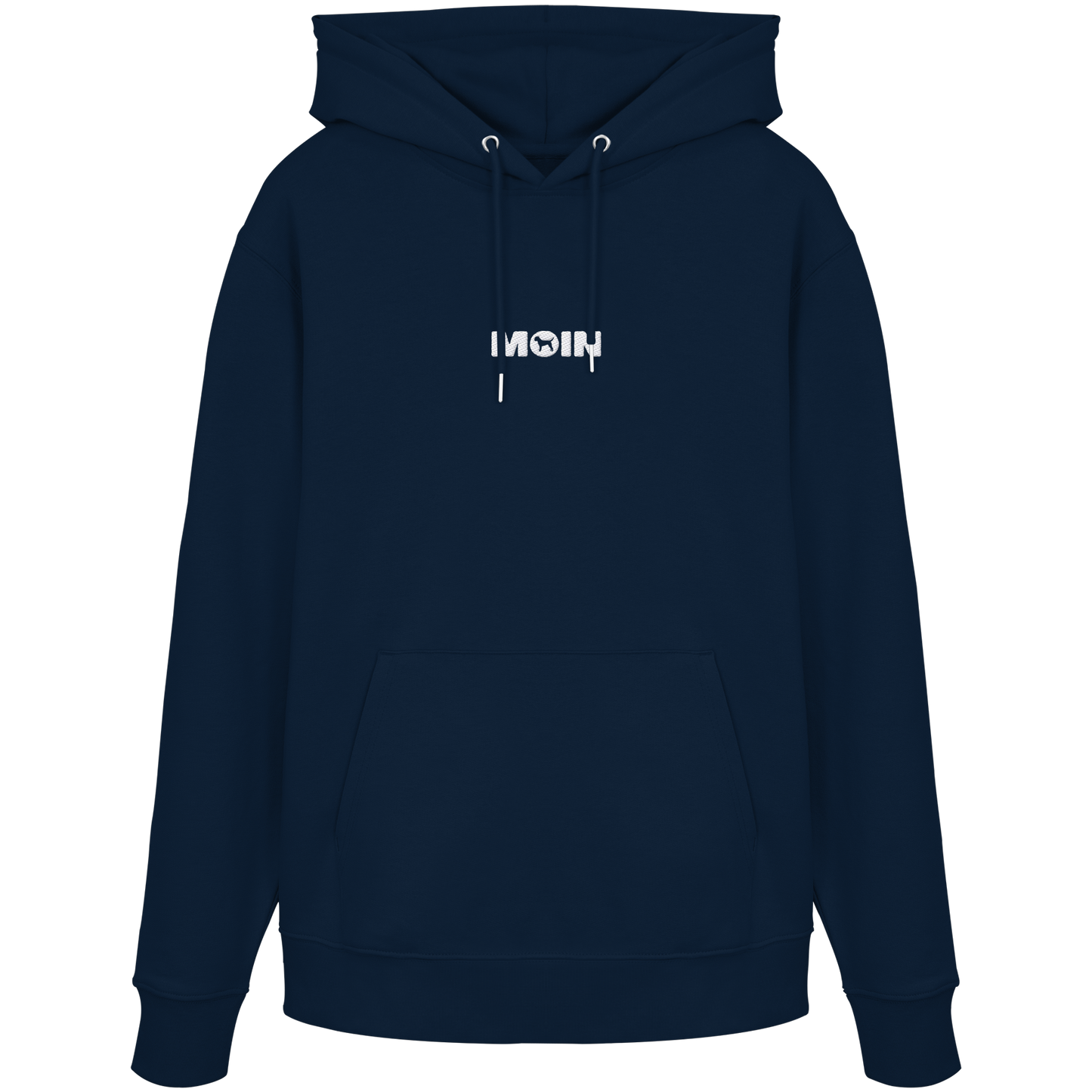 Moin mit Border Terrier gestickt - Organic Hoodie