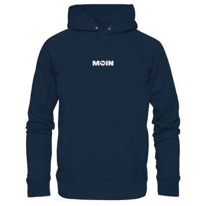 Moin mit Border Terrier gestickt - Organic Hoodie